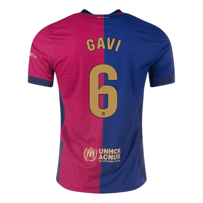 Authentic  GAVI #6 Barcelona Home Football Shirt 2024/25- - old sponsor