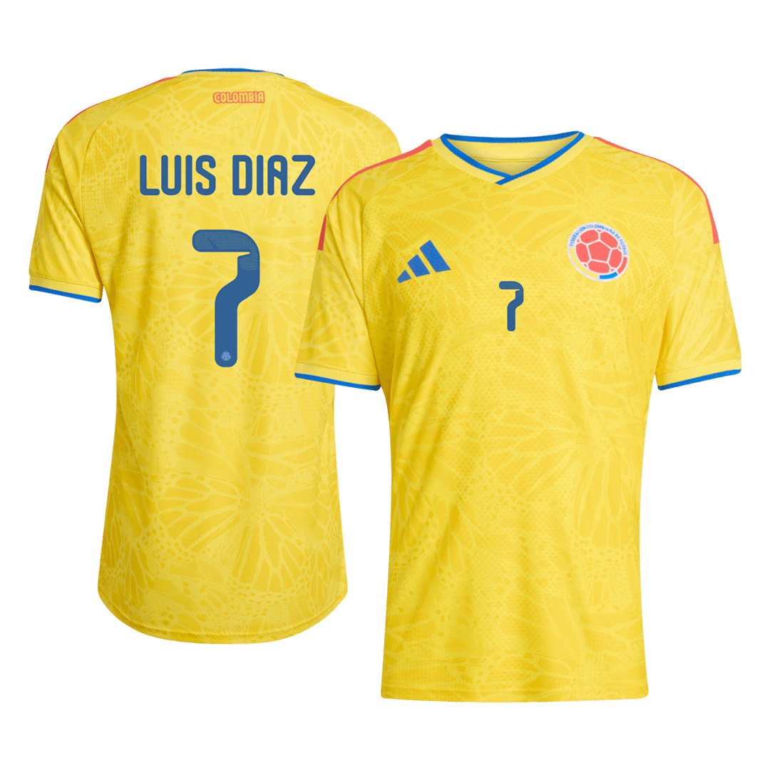 Men's Colombia LUIS DíAZ #7 Home Jersey World Cup 2026 - Slim Fit