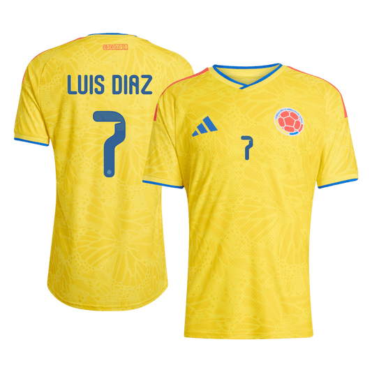 Men's Colombia LUIS DíAZ #7 Home Jersey World Cup 2026 - Slim Fit