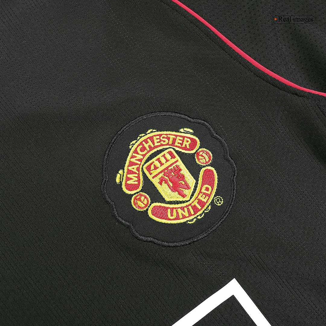 Retro ROONEY #10 2007/08 Manchester United Away Long Sleeve Soccer Jersey