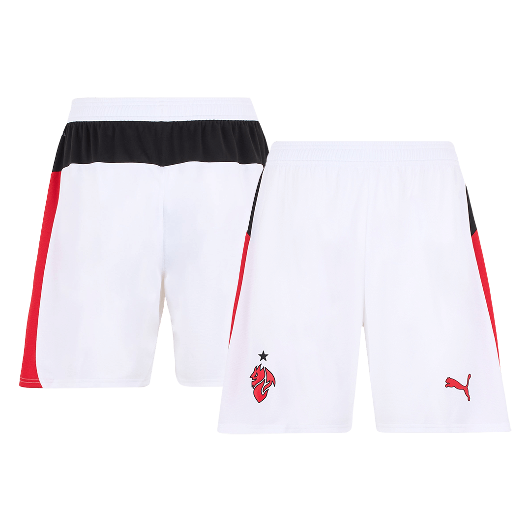 AC Milan Away Soccer Jersey Kit(Jersey+Shorts) 2025/26 White