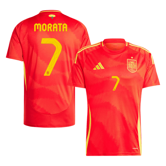 MORATA #7 Spain Home Soccer Jersey Euro 2024