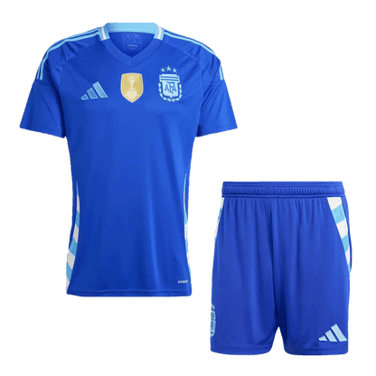 Men's Argentina Away Soccer Jersey Kit  (Jersey+Shorts) 2024