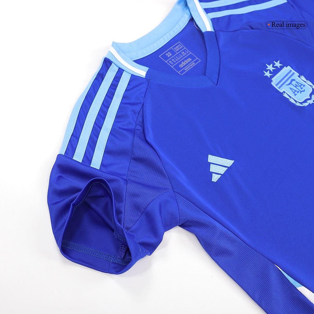 Kid's Argentina Away Soccer Jersey Kit(Jersey+Shorts) 2024