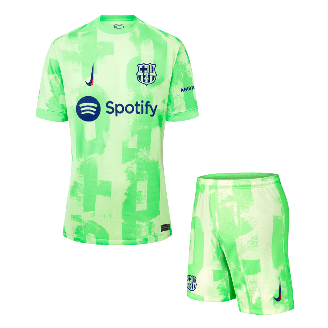 Barcelona Third Away Soccer Jersey Kit(Jersey+Shorts) - UCL