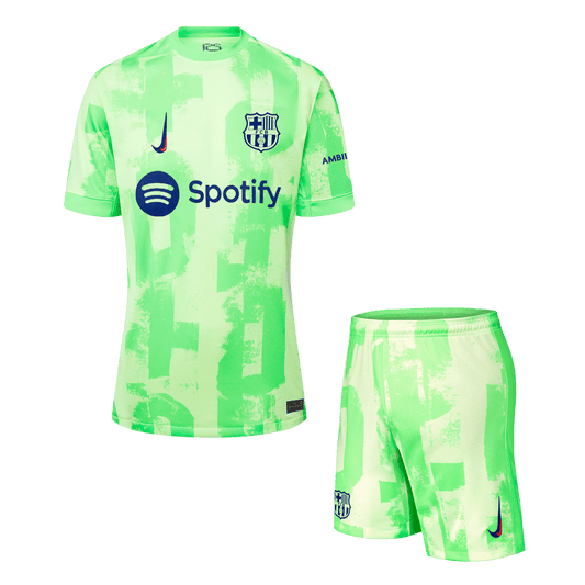 Barcelona Third Away Soccer Jersey Kit(Jersey+Shorts) - UCL