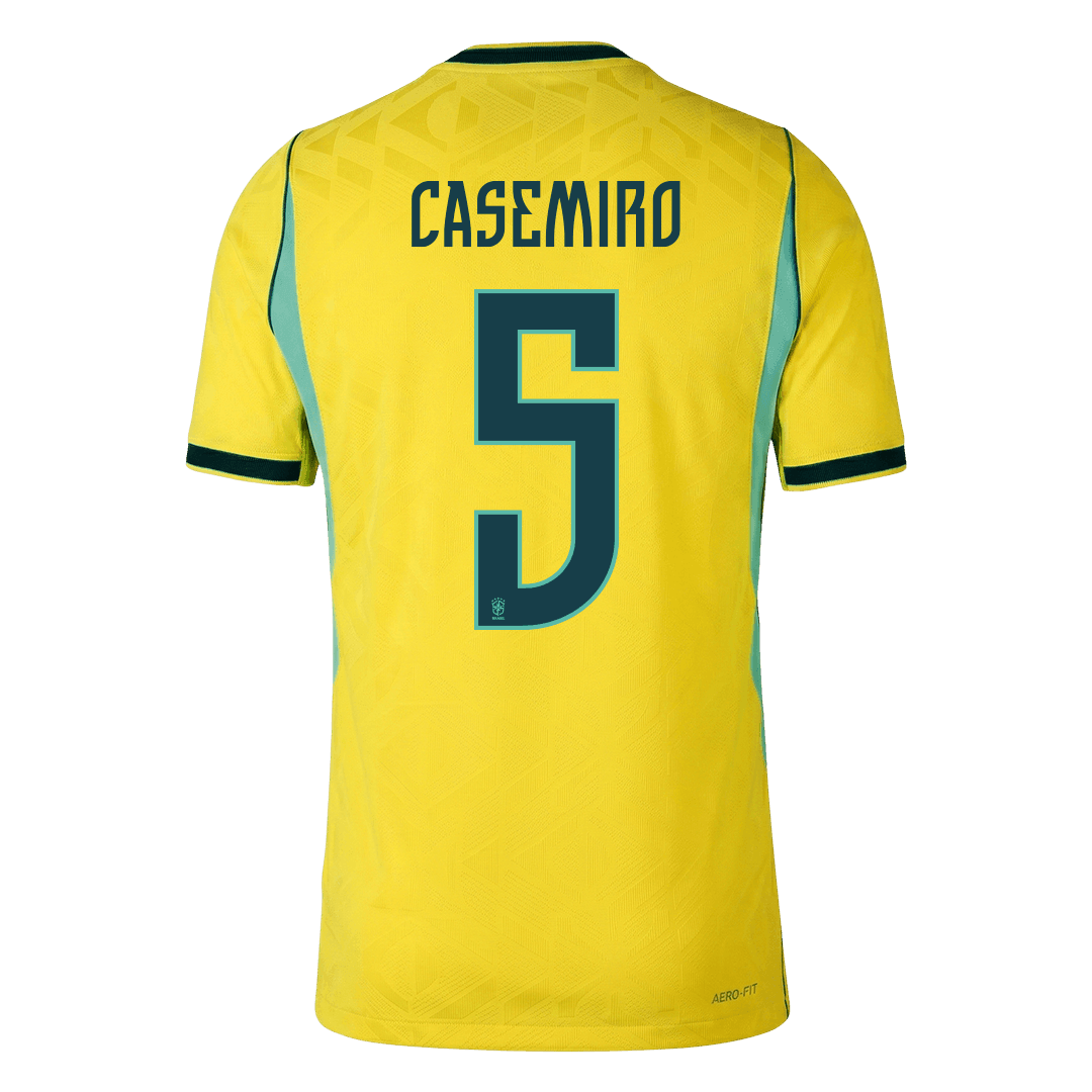 Authentic CASEMIRO #5 Brazil Home Football Shirt 2026