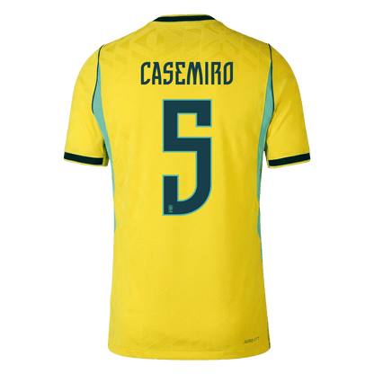 Authentic CASEMIRO #5 Brazil Home Football Shirt 2026
