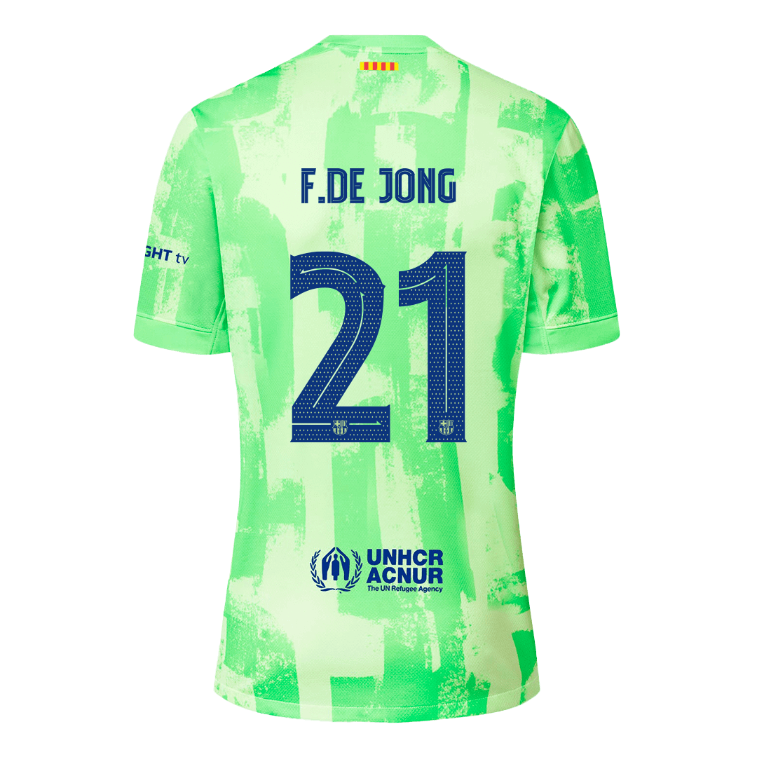 F.DE JONG #21 Barcelona Third Away Soccer Jersey - UCL£¨Spotify Logo Without Text£©