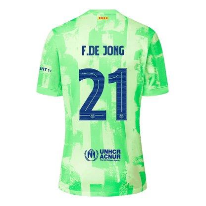 F.DE JONG #21 Barcelona Third Away Soccer Jersey - UCL£¨Spotify Logo Without Text£©