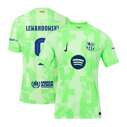 Authentic LEWANDOWSKI #9 Barcelona Third Away Soccer Jersey 2024/25 - UCL£¨Spotify Logo Without Text£©