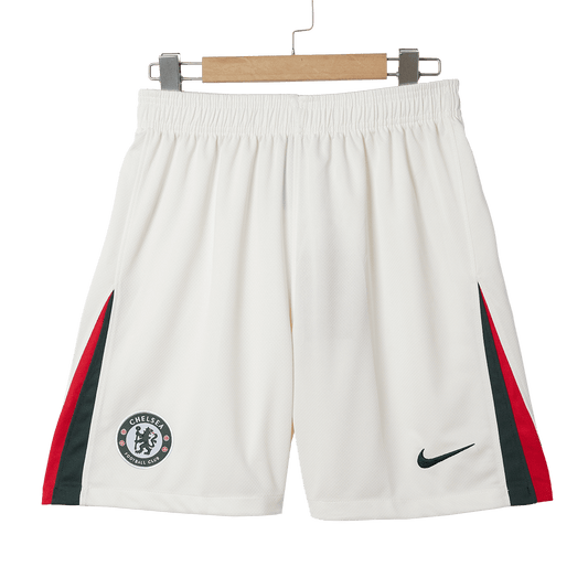 Chelsea Away Soccer Shorts 25/26 White