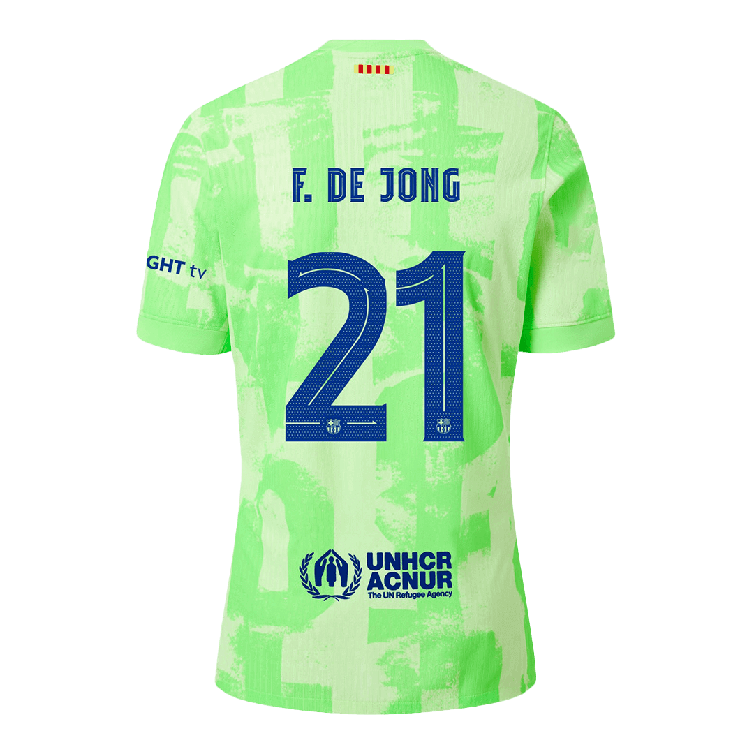 Authentic F.DE JONG #21 Barcelona Third Away Soccer Jersey 2024/25 - UCL£¨Spotify Logo Without Text£©