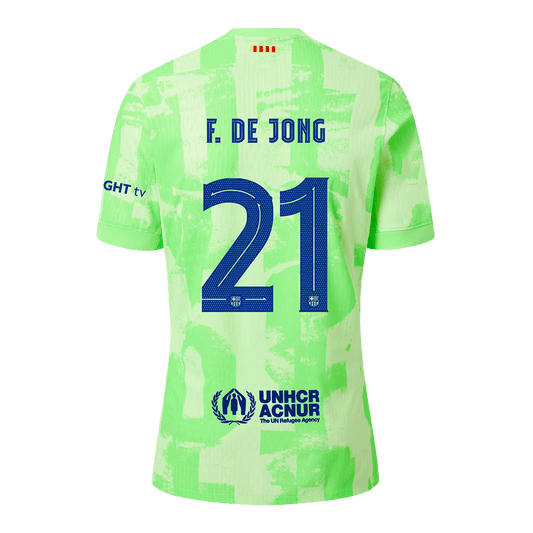 Authentic F.DE JONG #21 Barcelona Third Away Soccer Jersey 2024/25 - UCL£¨Spotify Logo Without Text£©