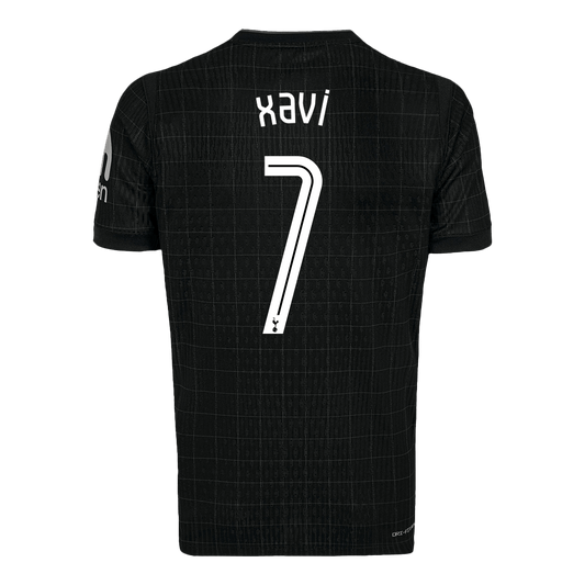 XAVI #7 Tottenham Hotspur Away Soccer Jersey 2025/26 Black - UCL