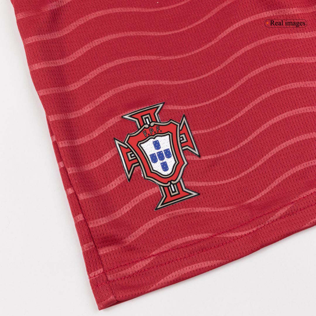 RONALDO #7 Kid's Portugal Home Soccer Jersey Kit(Jersey+Shorts) World Cup 2026 Red