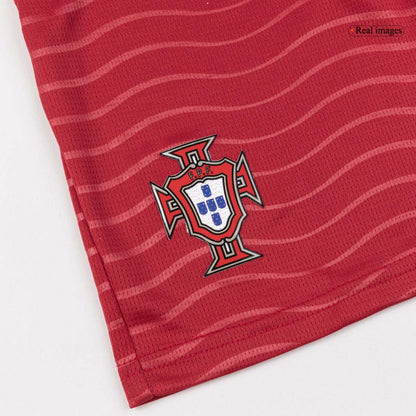 RONALDO #7 Kid's Portugal Home Soccer Jersey Kit(Jersey+Shorts) World Cup 2026 Red