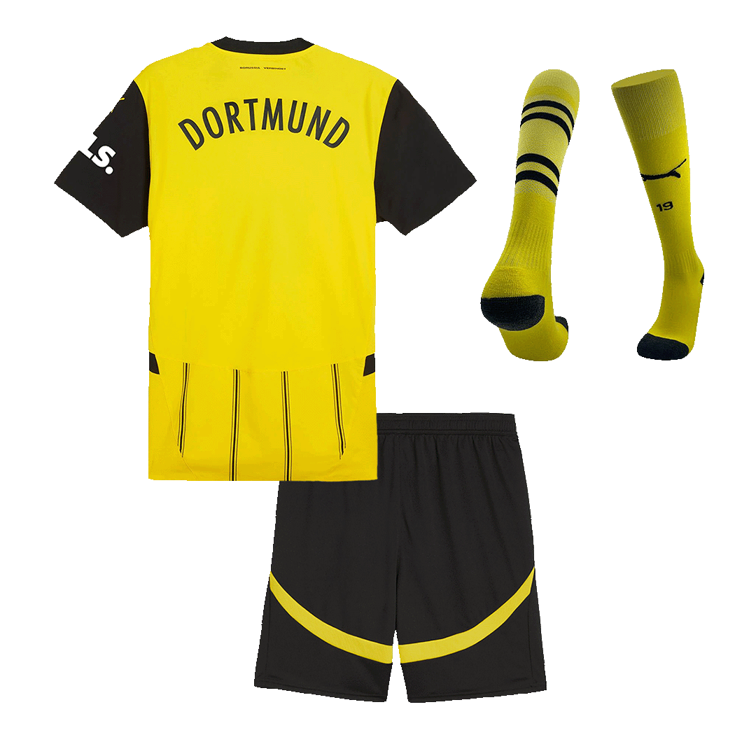 Kid's Borussia Dortmund Home Soccer Jersey Kit(Jersey+Shorts+Socks)