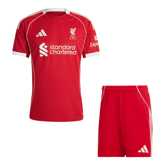 Liverpool Home Soccer Jersey Kit(Jersey+Shorts) 25/26 Red