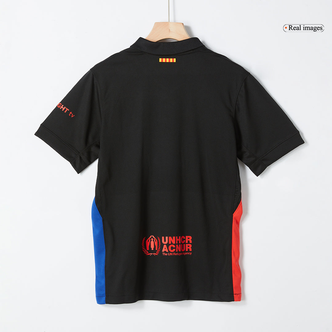 Barcelona Away Soccer Jersey 2024/25 - Spotify Logo Without Text