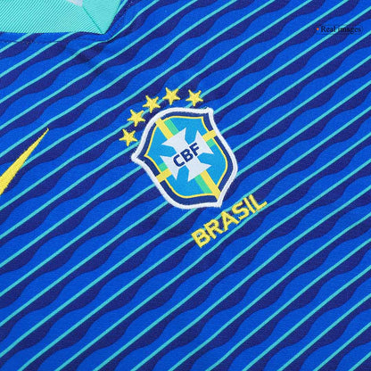 Kid's Brazil Away Soccer Jersey Kit(Jersey+Shorts) Copa America 2024