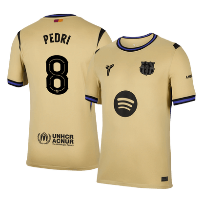 PEDRI #8 Barcelona Away Soccer Jersey 2025/26 Yellow - UCL