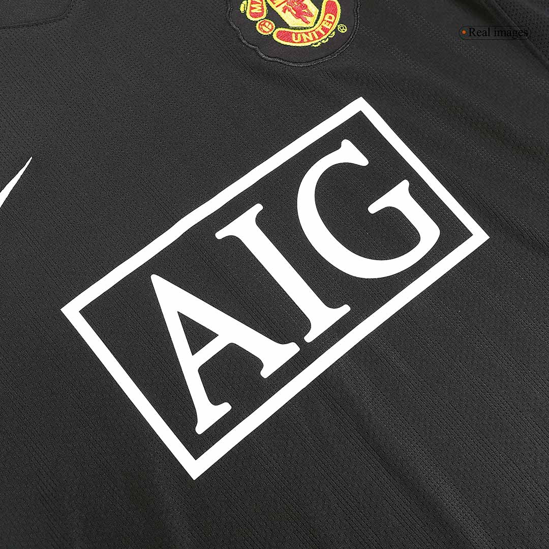 Retro SCHOLES #18 2007/08 Manchester United Away Long Sleeve Soccer Jersey