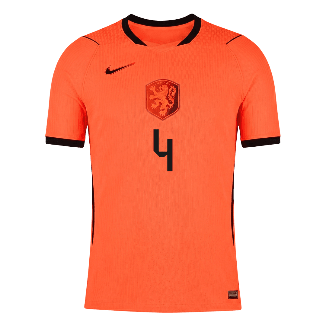 Authentic VIRGIL #4 Netherlands Home Football Shirt 2026