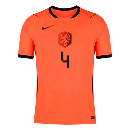 Authentic VIRGIL #4 Netherlands Home Football Shirt 2026
