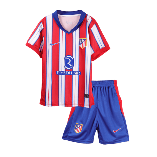 Kid's Atletico Madrid Home Soccer Jersey Kit(Jersey+Shorts) 2024/25