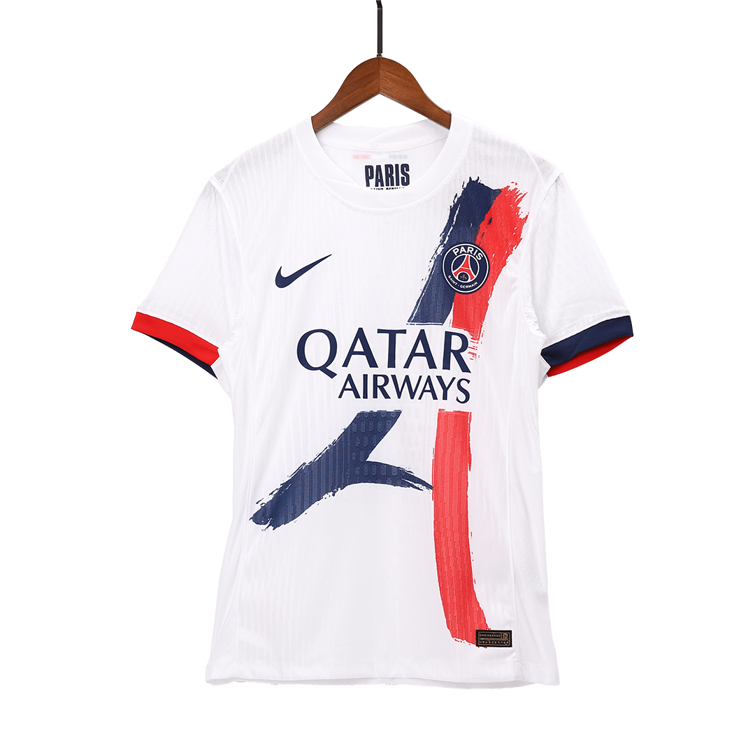 Authentic  KVARATSKHELIA #7 PSG Away Soccer Jersey 2024/25 White