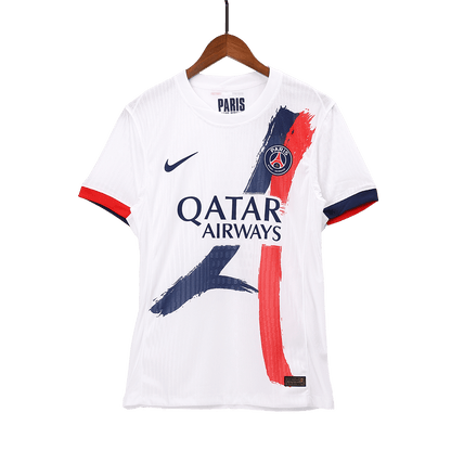 Authentic O.DEMBÉLÉ#10 PSG Away Soccer Jersey 2024/25 White - UCL