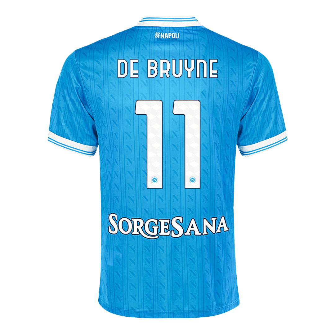 DE BRUYNE #11 Napoli Home Soccer Jersey 2025/26 Blue