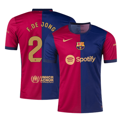 F.DE JONG #21 Barcelona Home Soccer Jersey 2024/25