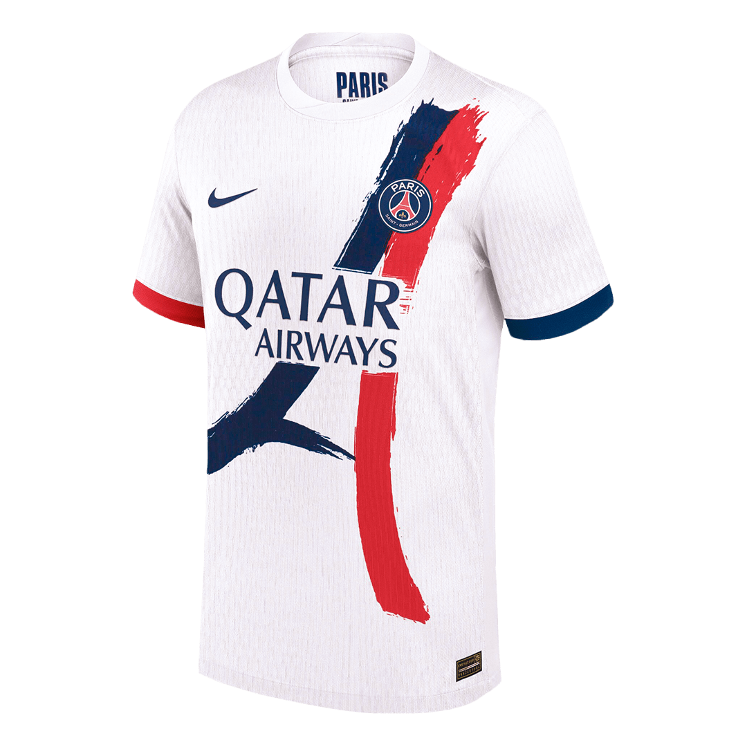 Authentic  KVARATSKHELIA #7 PSG Away Soccer Jersey 2024/25 White