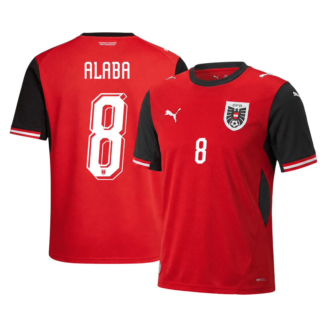 Men's Austria ALABA Home Jersey #8 World Cup 2026