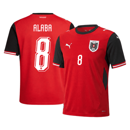 Men's Austria ALABA Home Jersey #8 World Cup 2026