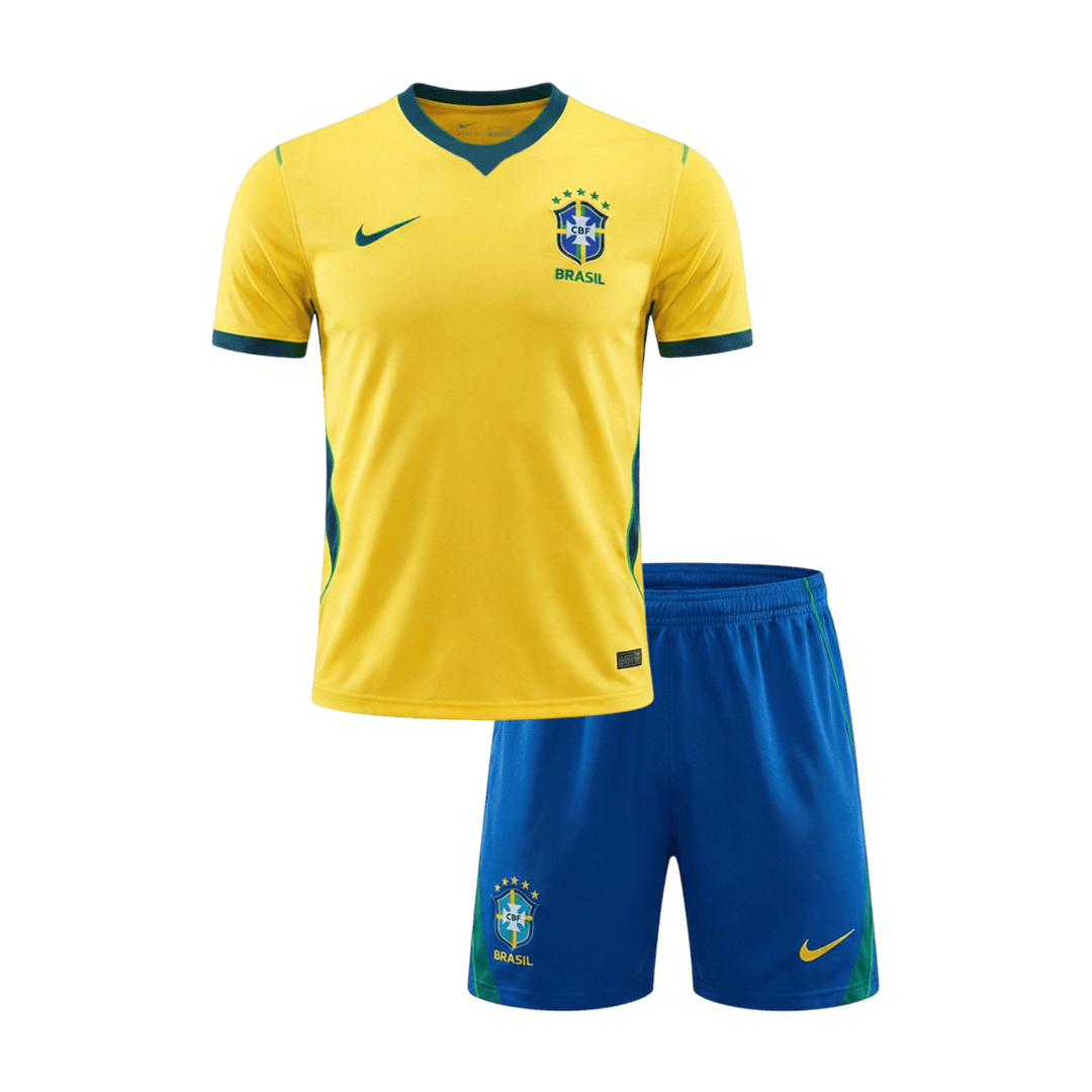 Brazil Kids Home Kit (Shirt + Shorts) World Cup 2026