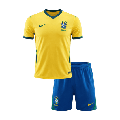 Brazil Kids Home Kit (Shirt + Shorts) World Cup 2026