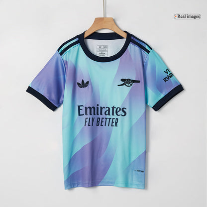 Kid's Arsenal Third Away Football Shirt Kit(Shirt+Shorts) 2024/25