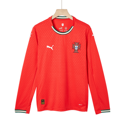 Portugal Home Long Sleeve Soccer Jersey 2025 Red