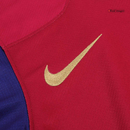 LEWANDOWSKI #9 Barcelona Home Soccer Jersey 2024/25 - Spotify Logo Without Text