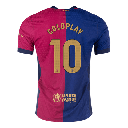 Authentic COLDPLAY #10 Barcelona Home Soccer Jersey 2024/25 - COLDPLAY