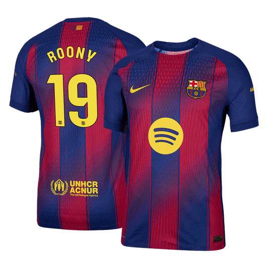 ROONY #19 Authentic Barcelona Home Soccer Jersey 2025/26 Red&Blue