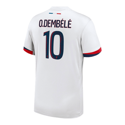 O.DEMBÉLÉ #10 PSG Away Soccer Jersey 2024/25 White
