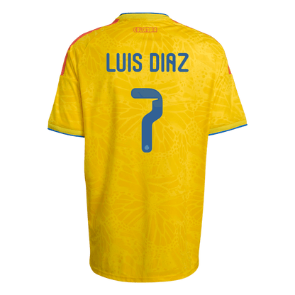 Men's Colombia LUIS DíAZ Home Jersey #7 World Cup 2026