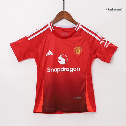Kid's Manchester United Home Football Shirt (Shirt+Shorts) 2024/25