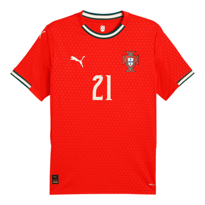 DIOGO J. #21 Portugal Home Soccer Jersey 2025 Red