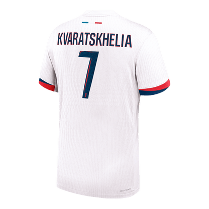 Authentic  KVARATSKHELIA #7 PSG Away Soccer Jersey 2024/25 White