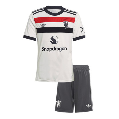 Kid's Manchester United Third Away Football Shirt Kit (Shirt+Shorts)